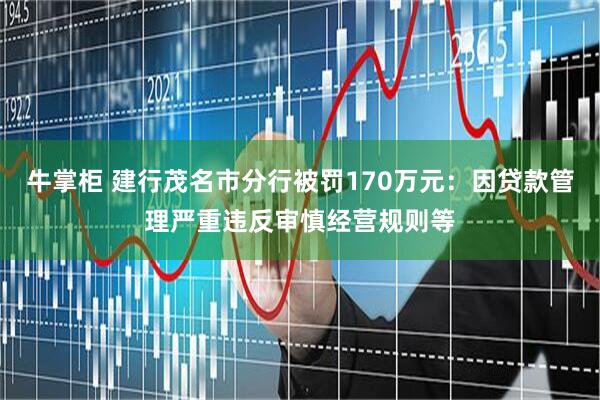 牛掌柜 建行茂名市分行被罚170万元：因贷款管理严重违反审慎经营规则等