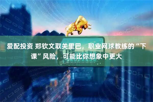 爱配投资 郑钦文取关里巴，职业网球教练的“下课”风险，可能比你想象中更大